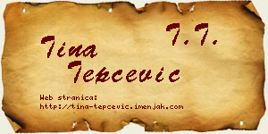 Tina Tepčević vizit kartica